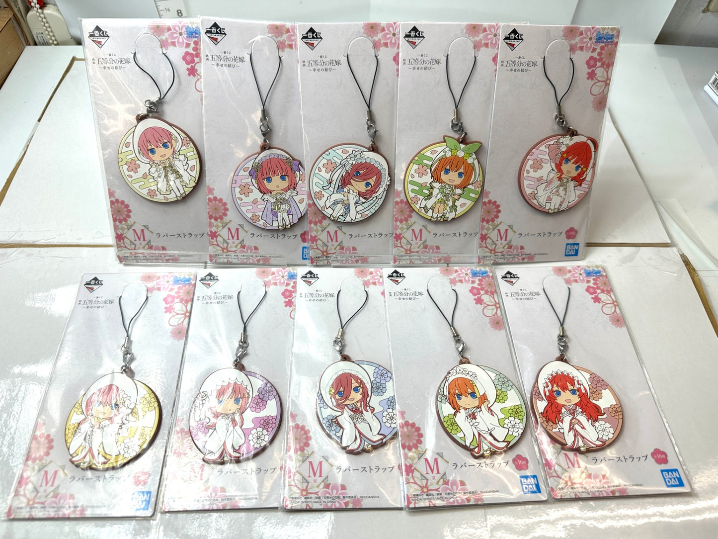 一番くじ 映画 五等分の花嫁 幸せの結び M賞 ラバーストラップ 全10種コンプリートセット中野一花/二乃/三玖/四葉/五月 12/4