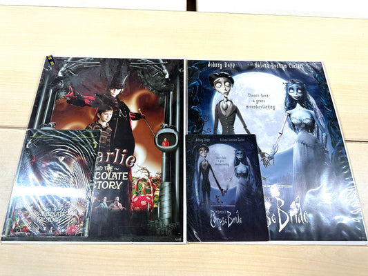 ティム・バートン チャーリーとチョコレート工場 コープスブライド ポスター 51cm×41cm 下敷き まとめセット 12/19