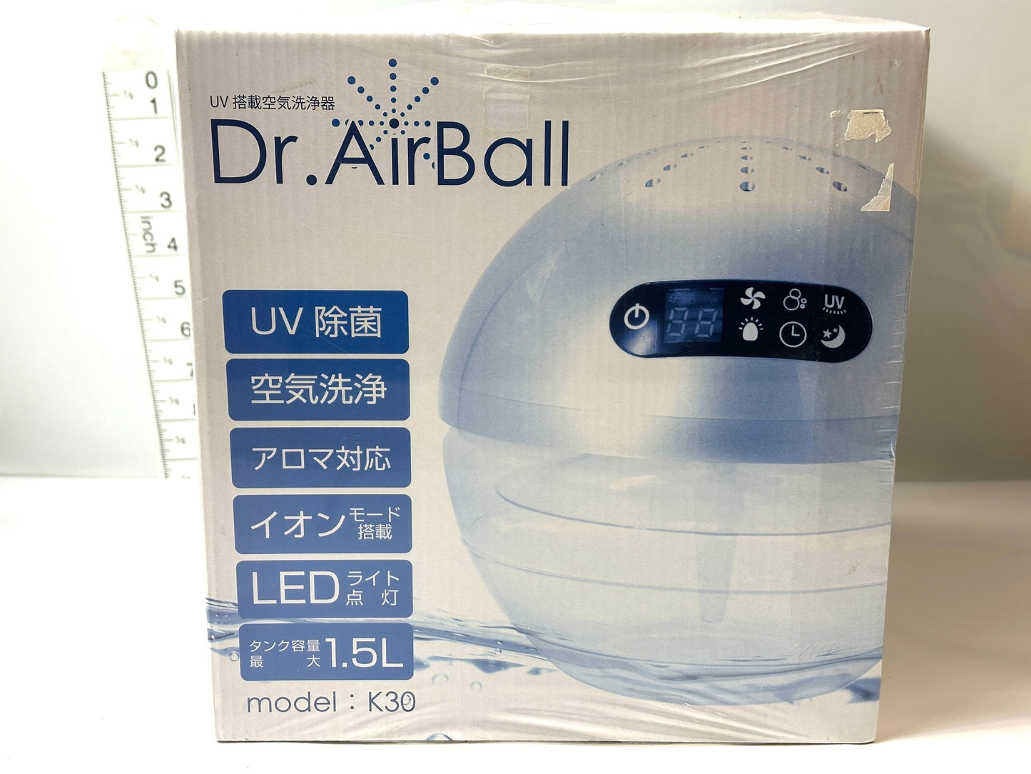 SIS UV搭載空気洗浄器 Dr.AirBall (型番:K30) タンク容量 1.5L UV除菌 アロマ対応 イオンモード搭載 LEDライト点灯 4/9