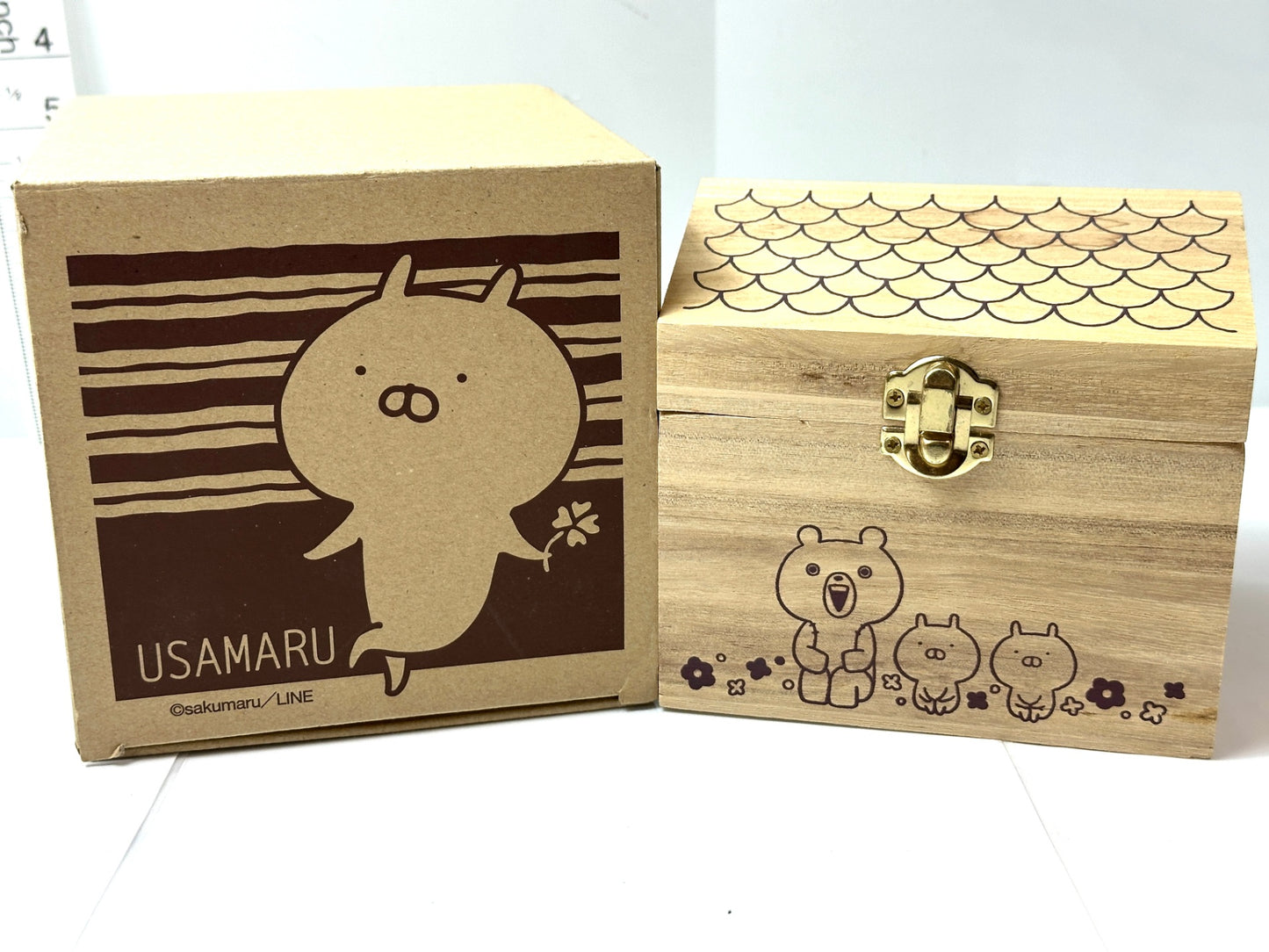 LINE CREATORS うさまる 木箱入りマグの木箱のみ 小物入れ 10/16