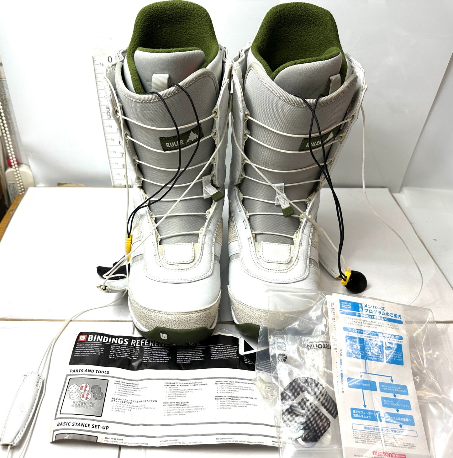 現状品 Burton バートン RULER ルーラー mprint 2メンズ スノーボード ブーツ 26cm ホワイト 12/23