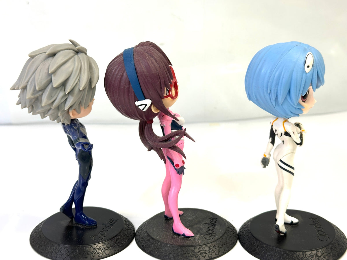 現状品 バンプレスト Q posket エヴァンゲリオン 5個セット 渚カヲル 式波・アスカ・ラングレー 真希波・マリ・イラストリアス 綾波レイ フィギュア 9/14