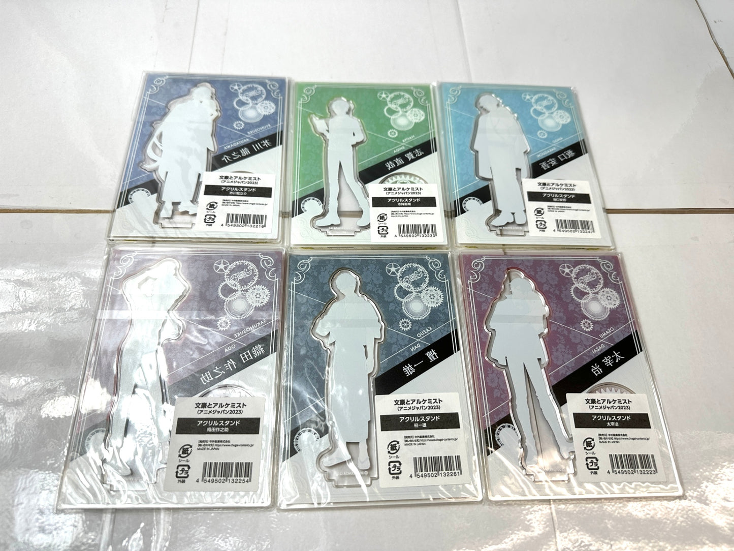 文豪とアルケミスト アニメジャパン2023アクリルスタンド アクスタ6個セット 織田作之助 芥川龍之介 志賀直哉 坂口安吾 太宰治 檀一雄 12/23