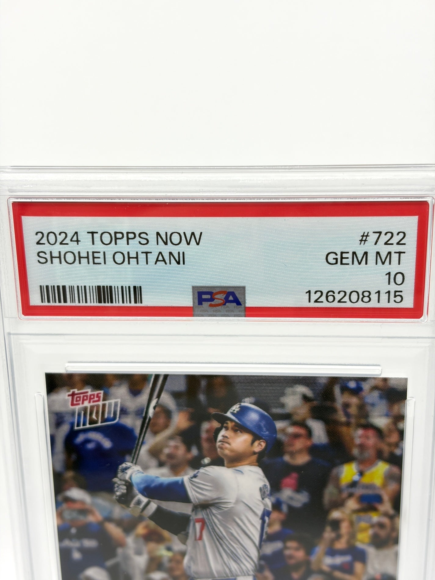 ベースボールカード PSA10 大谷翔平 50/50 2024 TOPPS NOW #722 GEM MT