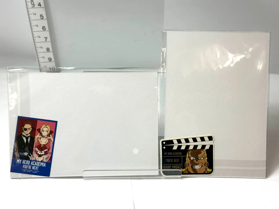 一番くじ 僕のヒーローアカデミア THE MOVIE ユアネクスト H賞 キャンバス風 イラストボード＆ステッカー 全10種 コンプリートセット 緑谷出久 爆豪勝己 オールマイト 他 4/3