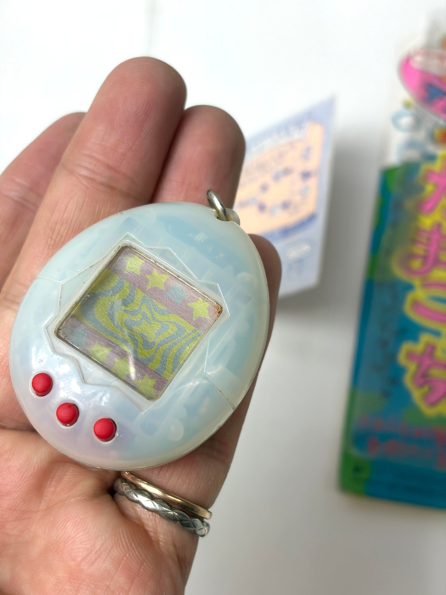 たまごっち 初代 グレー 赤ボタン 取説・台紙付き BANDAI 1997