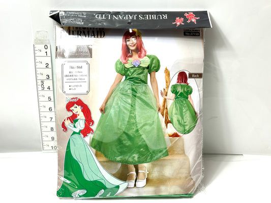 開封済み・未使用品 ディズニー リトルマーメイド アリエル コスチューム 着丈 119cm 155〜165cm ハロウイン ハロウィン パーティ コスプレ 9/16