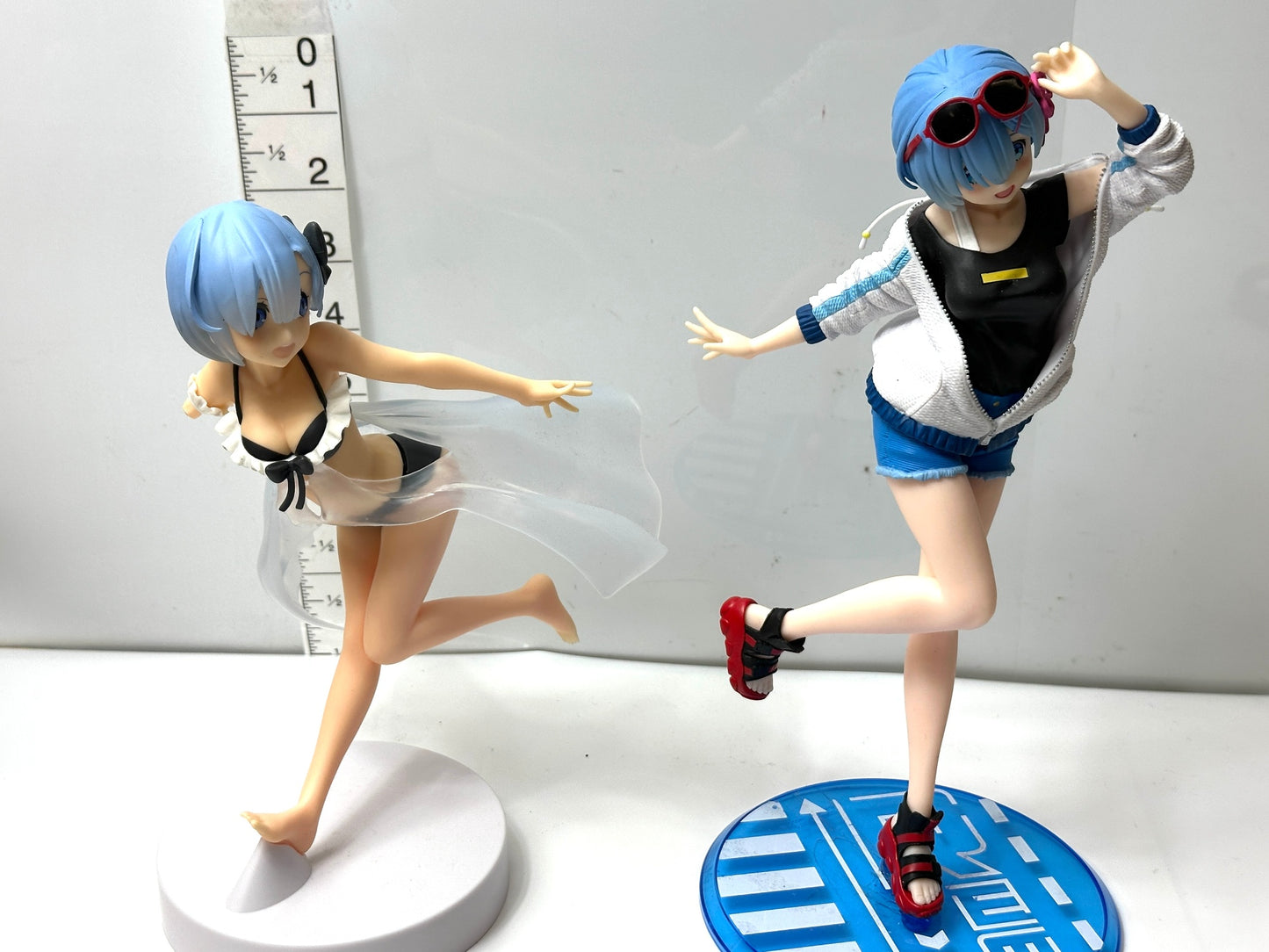 ジャンク Re:ゼロから始める異世界生活 レム ラム フィギュア オリジナル桜イメージ ver. Celestial vivi 水着 1/16