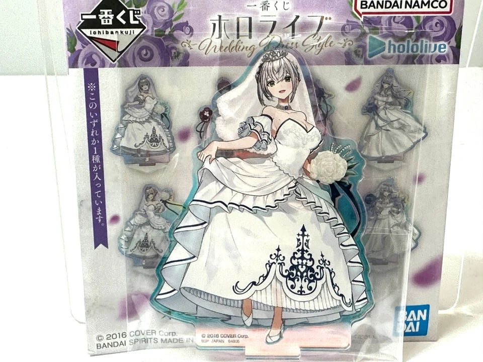 一番くじ ホロライブ Wedding Dress Style オーロラアクリルスタンド 全8種 コンプリートセット 雪花ラミィ 宝鐘マリン 白銀ノエル 常闇トワ 4/3