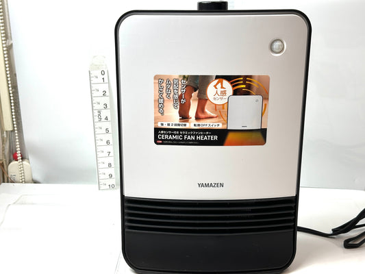 現状品 動作確認済み 山善 YAMAZEN 人感センサー付きセラミックファンヒーター DSK-TK12(W) 2022年製 11/1
