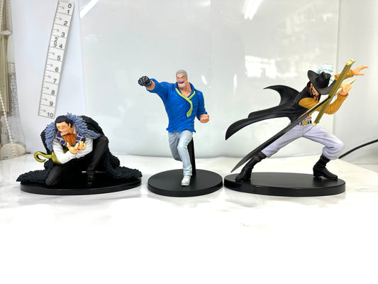 バンプレスト ONE PIECE ワンピース BATTLE RECORD COLLECTION フィギュア 3個セット ミホーク ガープ サー・クロコダイル 5/14