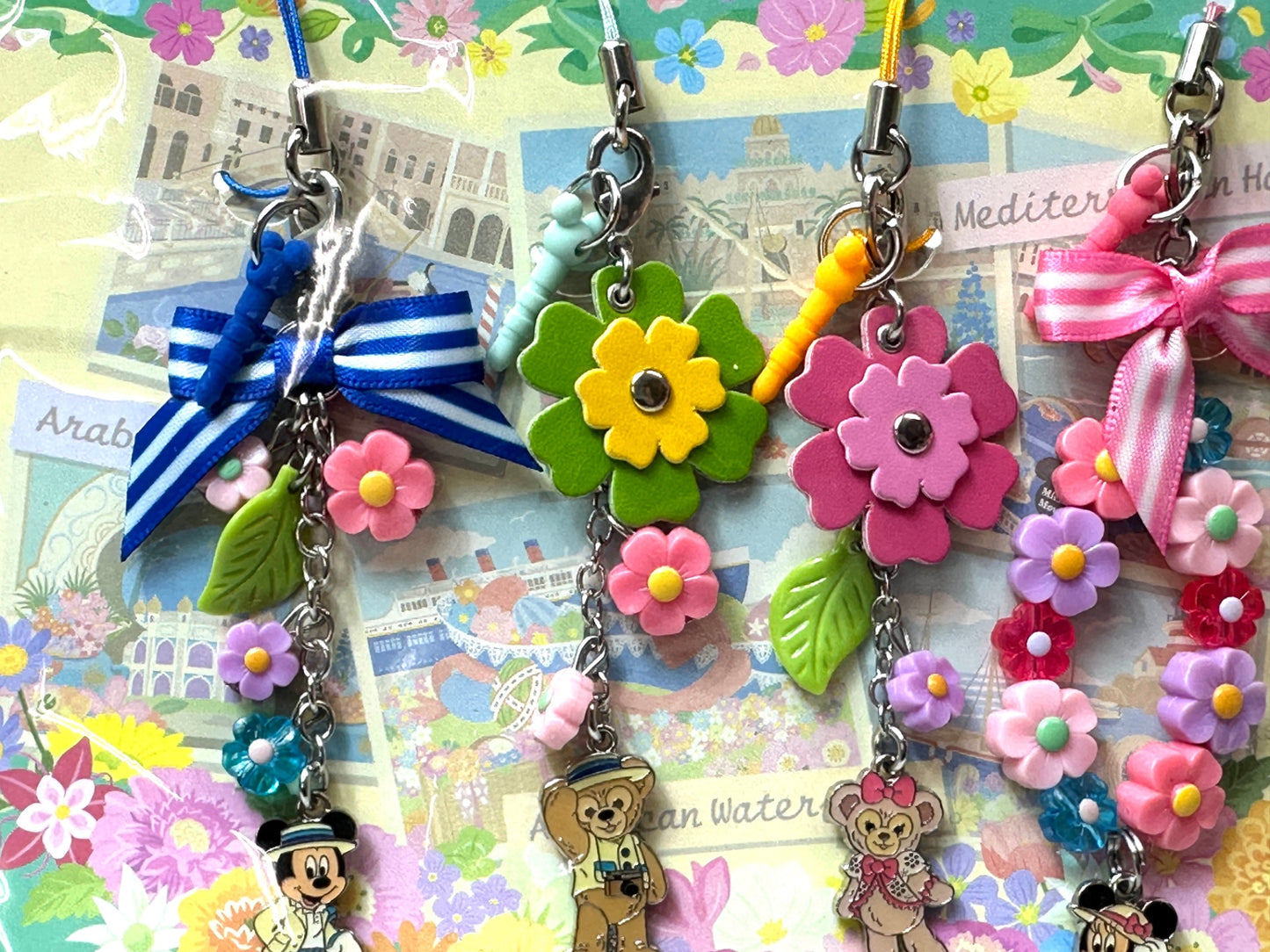 2014 東京ディズニーシー限定 ミッキーとダッフィーのスプリングヴォヤッジ ストラップセット 12/16