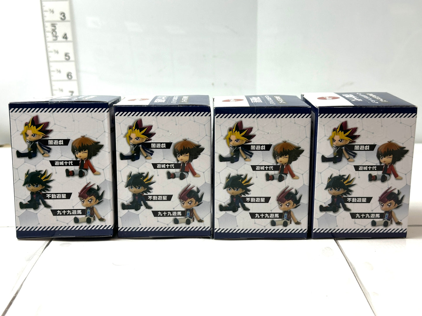 遊☆戯☆王デュエルモンスターズ ぺたっとおすわりフィギュア 全4種セット 闇遊戯 九十九遊馬 不動遊星 遊城十代 スケイジャパン 12/18