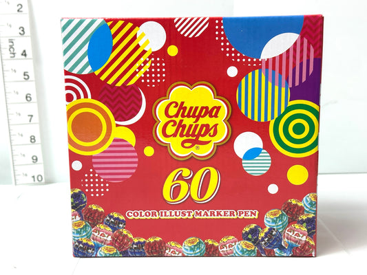 Chupa Chups チュッパチャプス 60色 カラーイラストマーカーペン 収納ポーチ付き 10/21