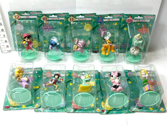 Happyくじディズニークリスマスオーナメント2022 10個セット リロ ステッチ エンジェル チップ＆デール 他 フィギュア 9/110