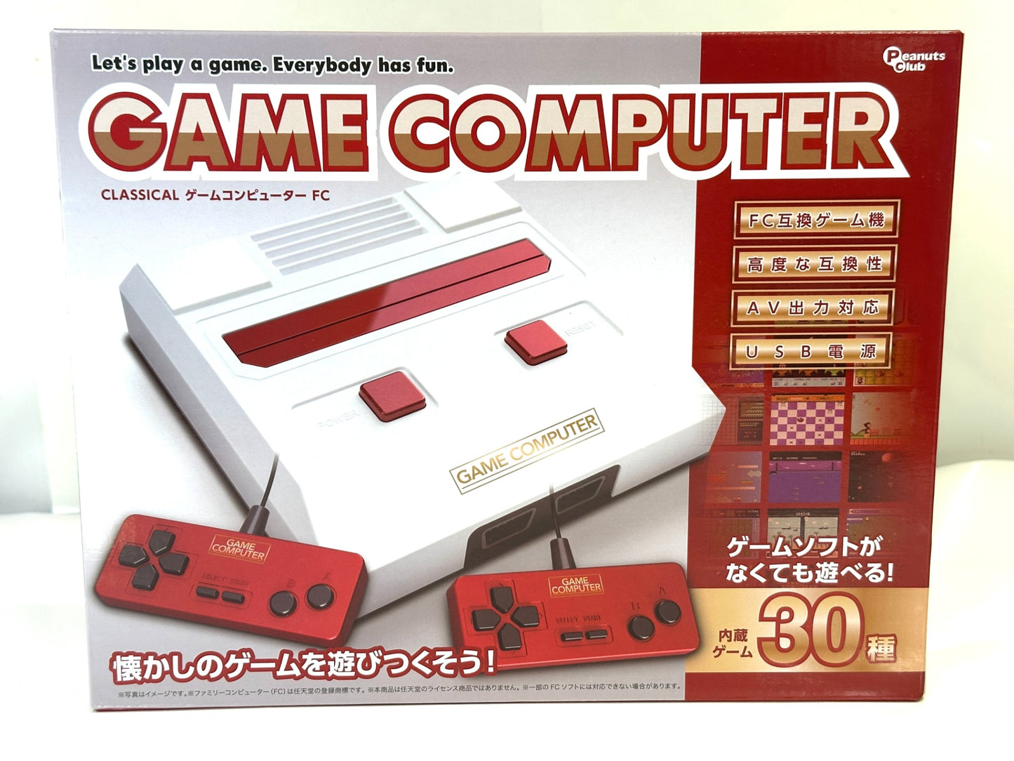 クラシカル ゲームコンピューター FC ファミコン互換機 30種類のゲーム内蔵 8/17