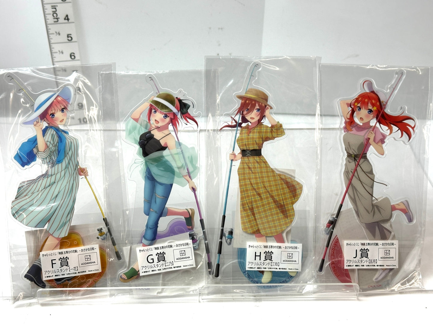 きゃらっとくじ 映画 五等分の花嫁 おさかな日和 アクリルスタンド  アクスタ 4個セット  中野 一花 二乃 三玖 五月 11/21