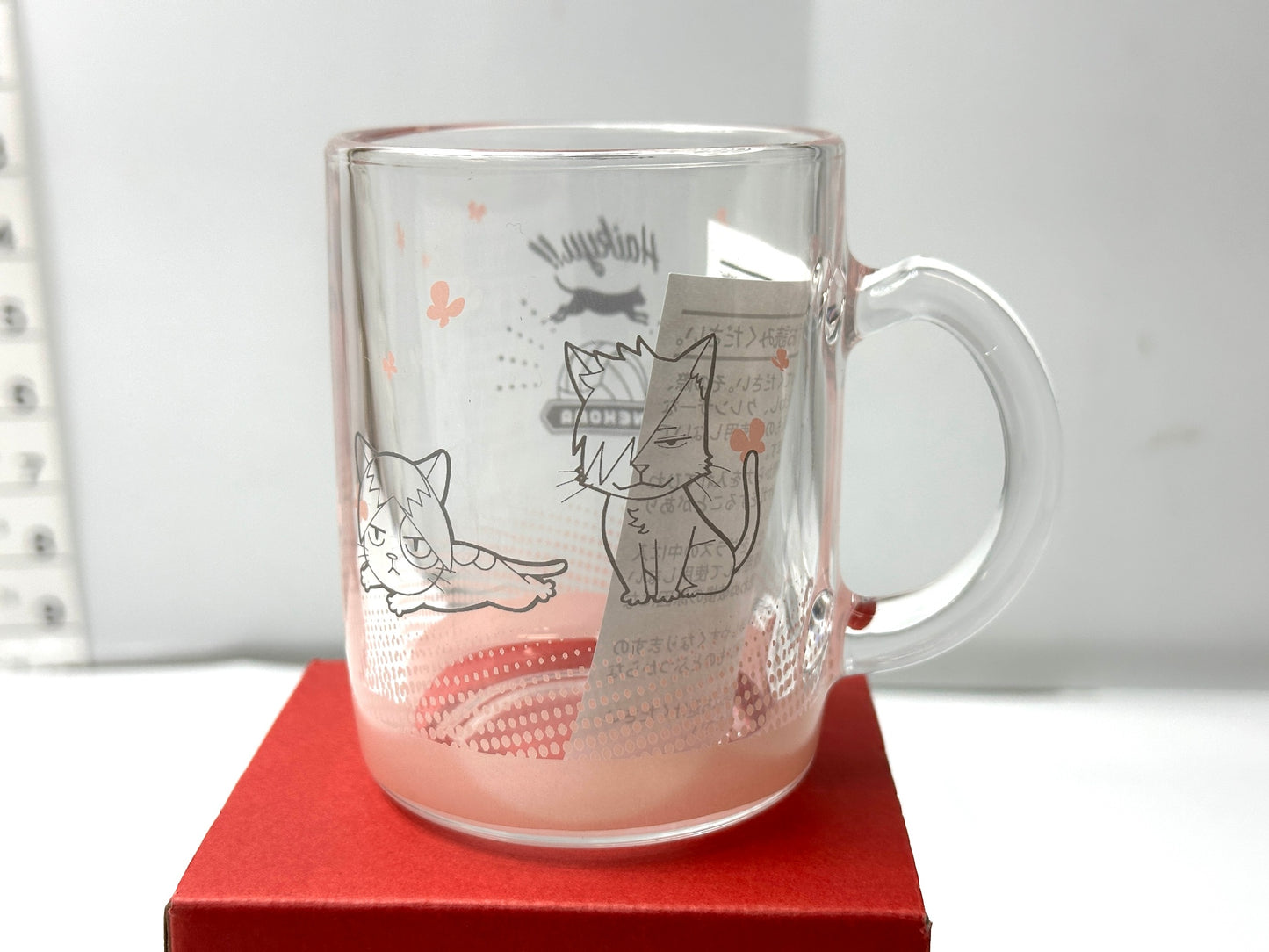 開封済み・未使用品 アクロス ハイキュー!! ガラスマグカップ 音駒高校 サイズ：直径70mm×高さ90mm