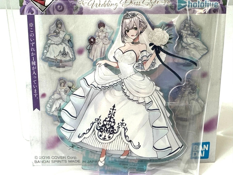一番くじ ホロライブ Wedding Dress Style オーロラアクリルスタンド 全8種 コンプリートセット 雪花ラミィ 宝鐘マリン 白銀ノエル 常闇トワ 4/3