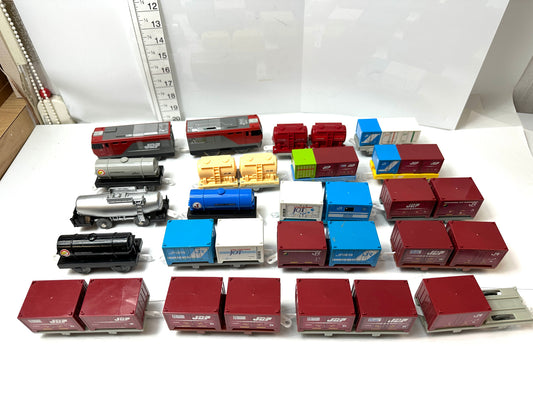 現状品 タカラトミー TAKARA TOMY プラレール いっぱいつなごう金太郎&貨車セット 他 貨物車両 動力車 まとめセット 9/26