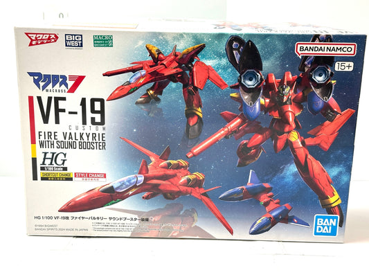未組立・現状品 バンダイ HG 1/100 VF-19改 ファイヤーバルキリー サウンドブースター装備 プラモデル マクロス7 10/31