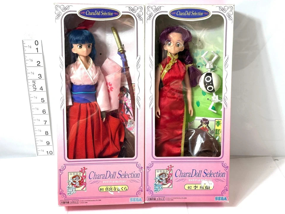 現状品 サクラ大戦 キャラドールセレクション 01真宮寺さくら 02李紅蘭 2体セット SEGA 当時物 レトロ フィギュア ドール 4/17