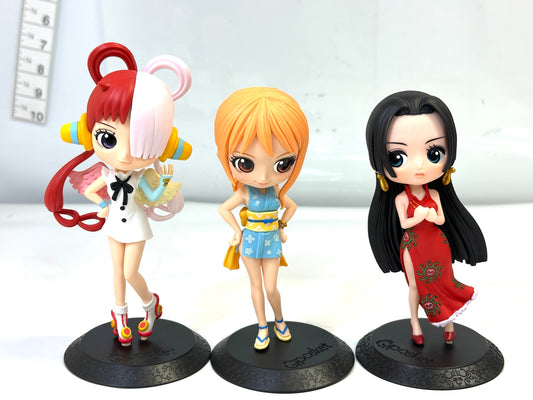 現状品 ONE PIECE ワンピース Q posket フィギュア 3点セット ウタ おナミ ボア・ハンコック スペシャルカラーVer.  5/21