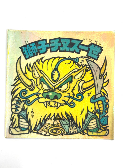 ビックリマンシール 悪魔VS天使シール 獅子チヌス一世 (色褪せ）