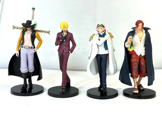 バンプレスト ONE PIECE ワンピース THE出航 フィギュア 4個セット ミホーク サンジ コビー シャンクス 5/14