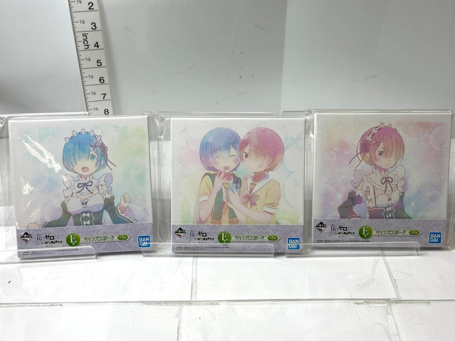 一番くじ Re:ゼロから始める異世界生活 あなたに、精霊の祝福がありますように E賞 キャンバスボード B 3種セット 11/13