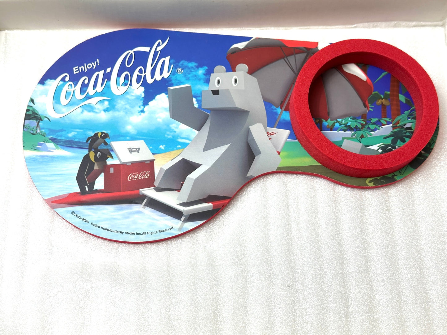 未使用品 コカコーラ 非売品 懸賞当選品 マイクーマデスクキット 卓上扇風機 ドリンクステージ付きマウスパッド 10/17