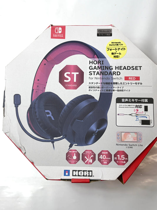 【任天堂ライセンス商品】ホリゲーミングヘッドセット スタンダード for Nintendo Switch レッド【Nintendo Switch対応】