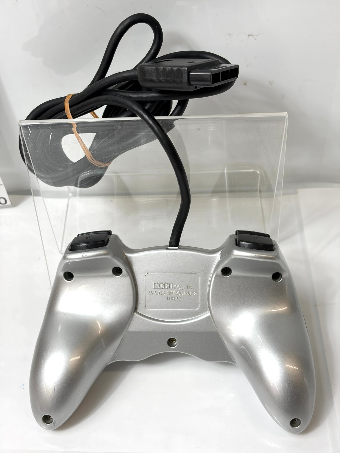 【PS/PS2】HORI ホリパッド シルバー 有線コントローラー 連射機能 アナログ