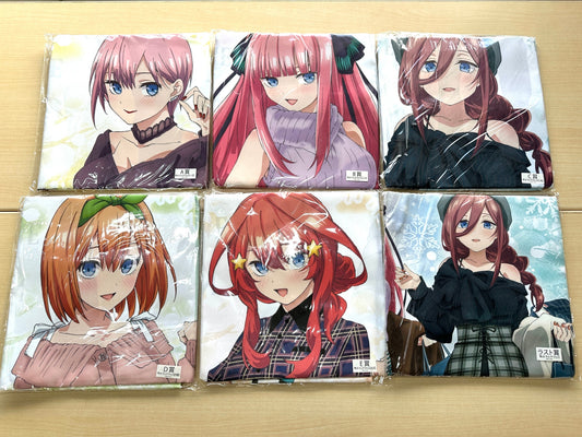 きゃらっとくじ 五等分の花嫁 Winter Dating 特大マルチクロス 6枚セット A〜E ラスト賞 中野一花 二乃 三玖 四葉 五月 集合 10/1