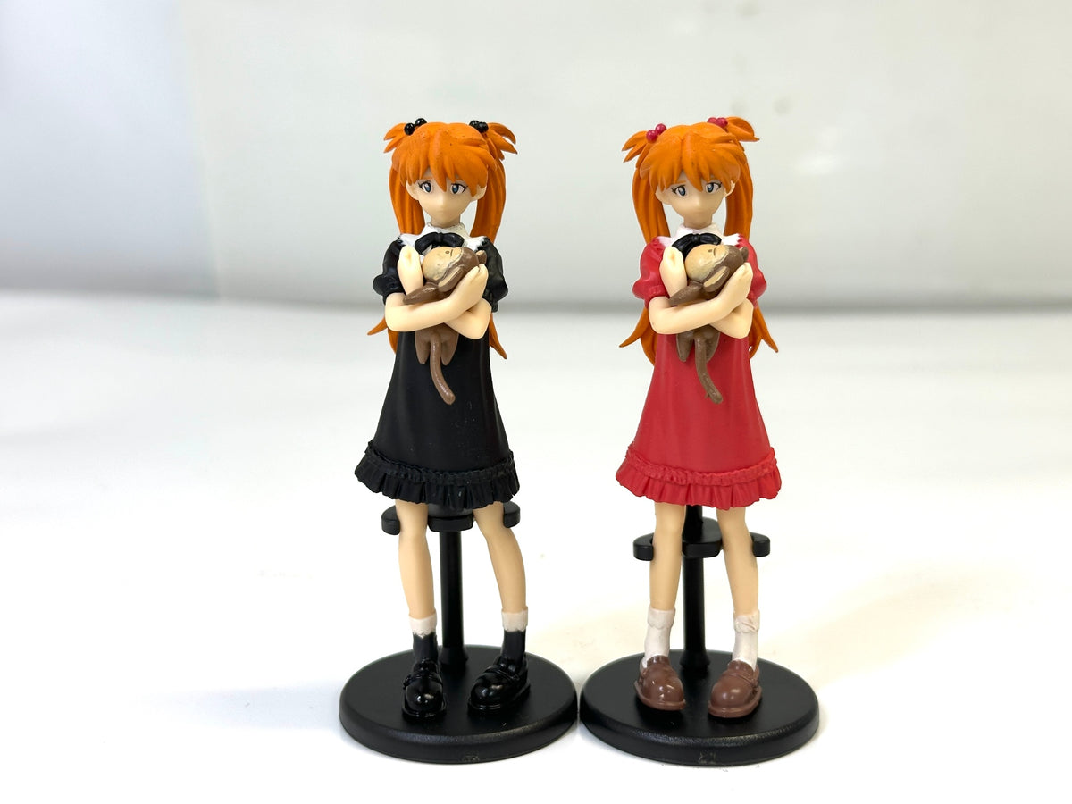 現状品 新世紀エヴァンゲリオン アスカ・ラングレー ミニフィギュア 幼少期 ２体セット 9/3
