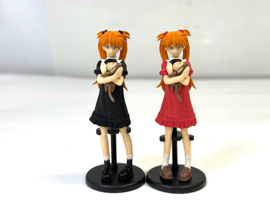現状品 新世紀エヴァンゲリオン アスカ・ラングレー ミニフィギュア 幼少期 ２体セット 9/3