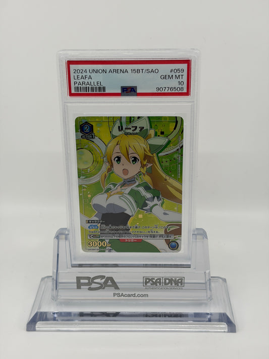 ユニオンアリーナ PSA10 リーファ パラレル 15BT/SAO #059 GEM MT