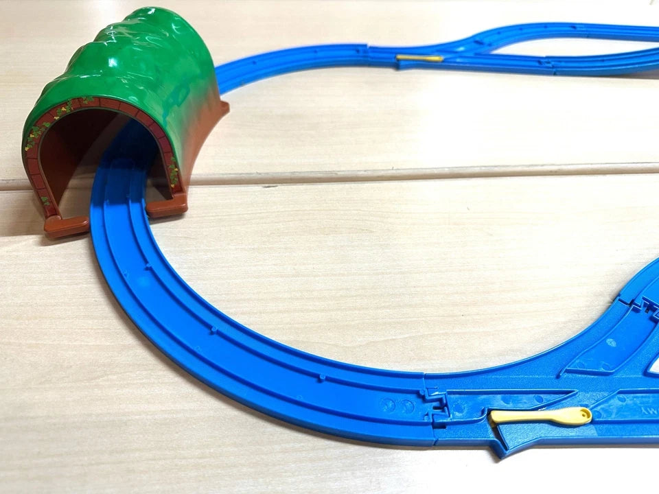 すぐ遊べる！現状品 タカラトミー プラレール トンネル＆オーバーパス 駅付き レールセット レイアウト立体 TAKARA TOMY 4/6